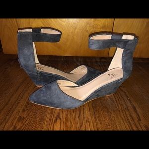 Gray Suede Wedge Shoes